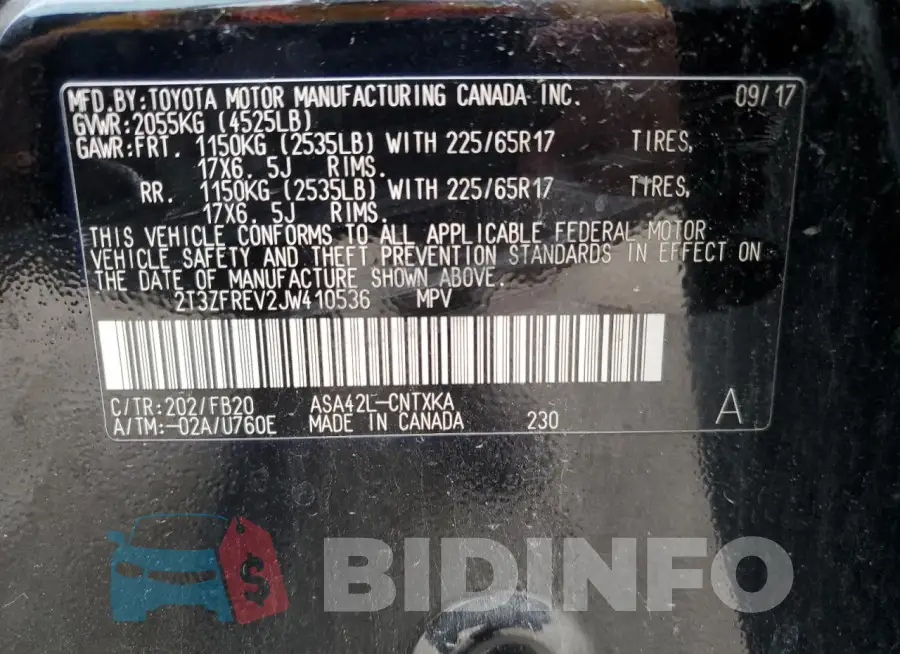 2T3ZFREV2JW410536 Photo# 13