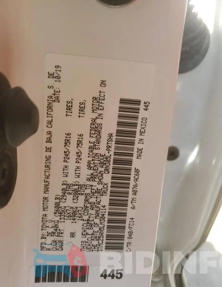 3TMCZ5AN5LM304114 Photo# 12