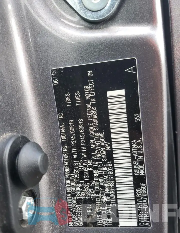 5TDJKRFH8FS180284 Photo# 13