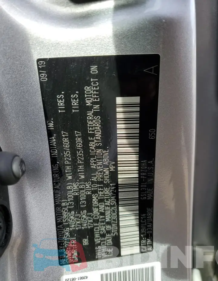 5TDYZ3DC2LS047241 Photo# 12
