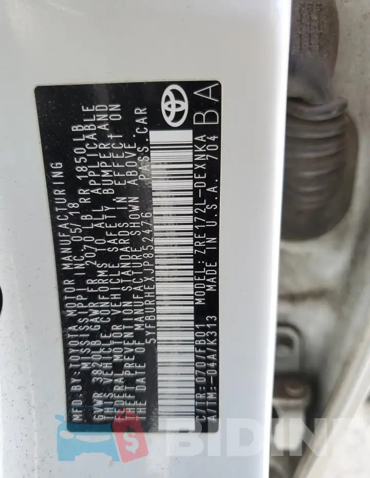 5YFBURHEXJP852476 Photo# 13