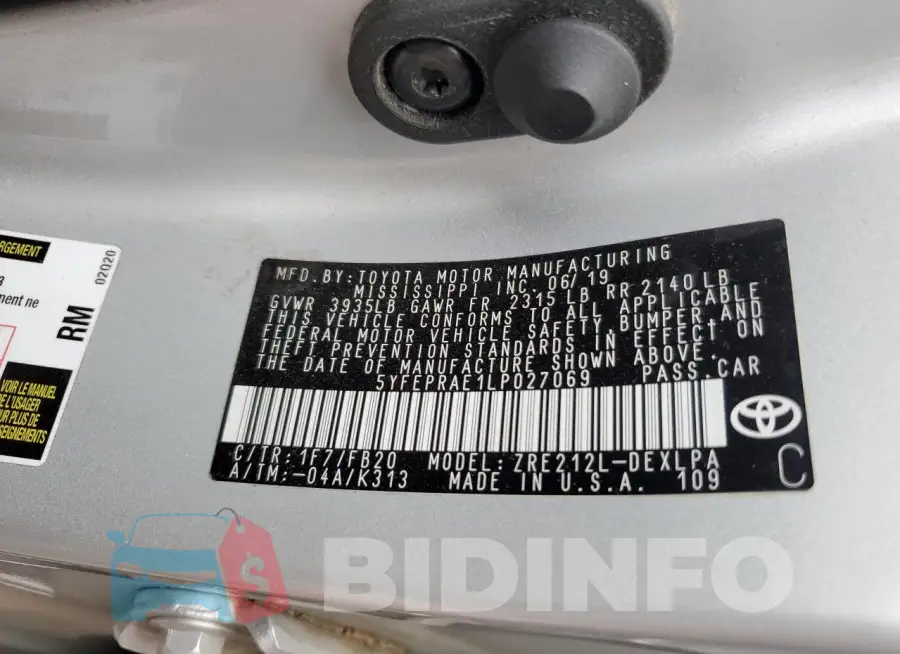 5YFEPRAE1LP027069 Photo# 13