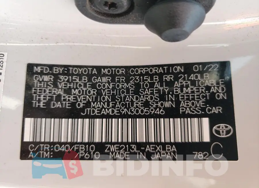 JTDEAMDE9N3005946 Photo# 12