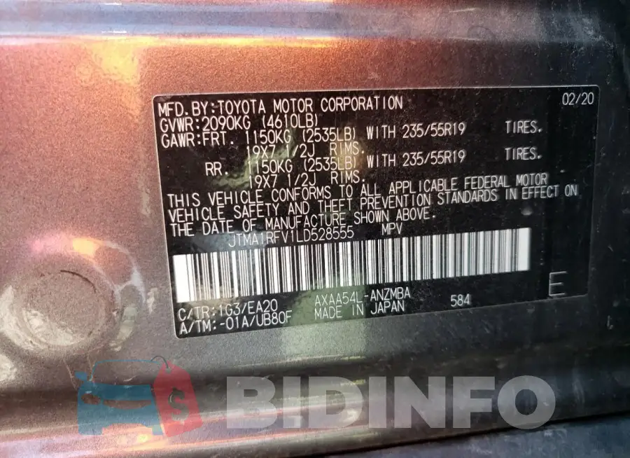 JTMA1RFV1LD528555 Photo# 14