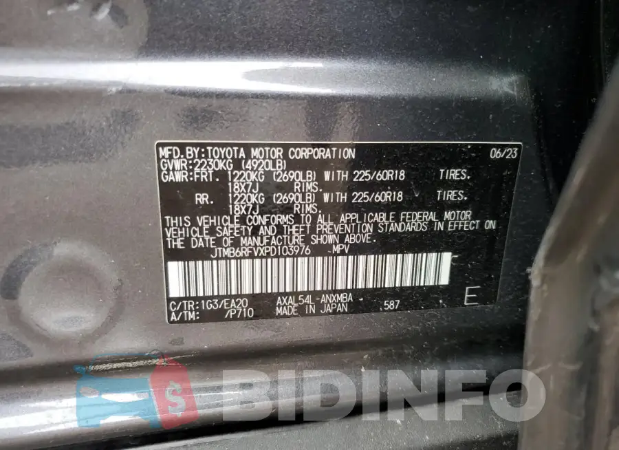 JTMB6RFVXPD103976 Photo# 13