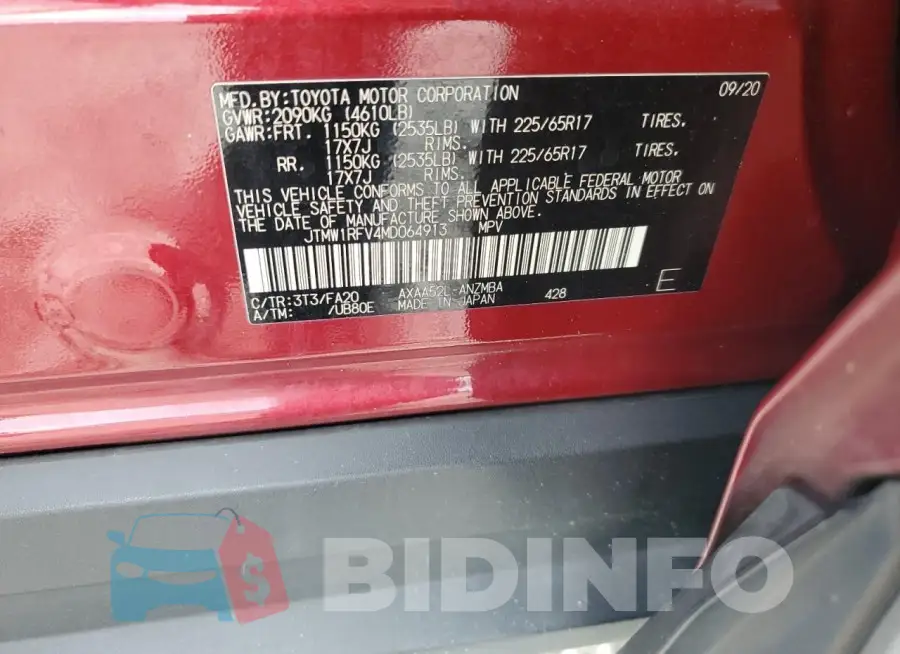 JTMW1RFV4MD064913 Photo# 14