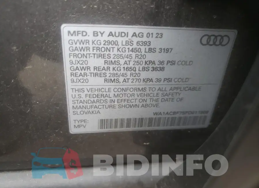 WA1ACBF75PD011908 Photo# 12