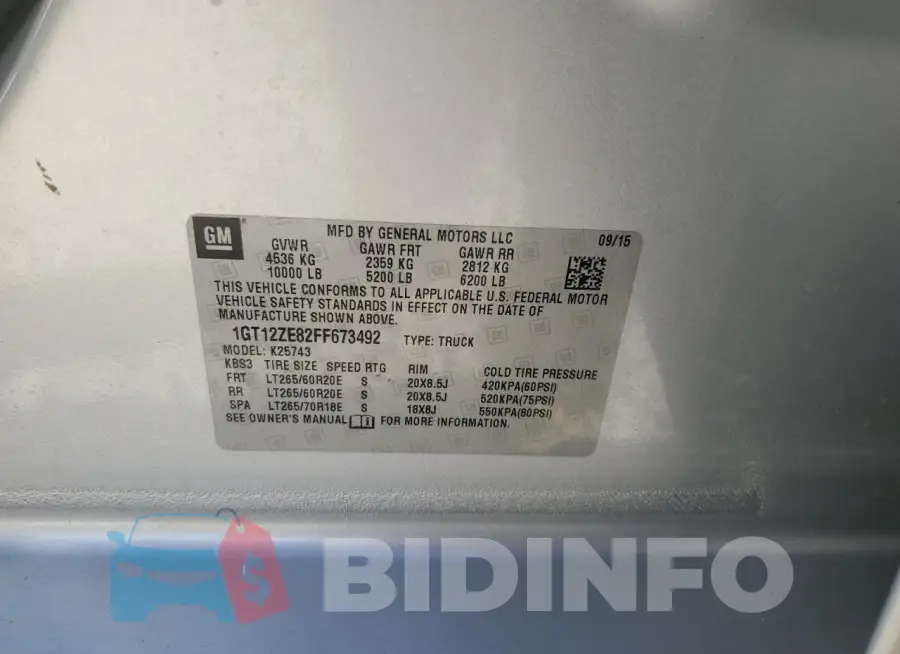 1GT12ZE82FF673492 Photo# 12