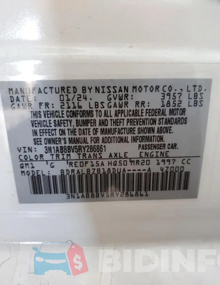 3N1AB8BV5RY286861 Photo# 12