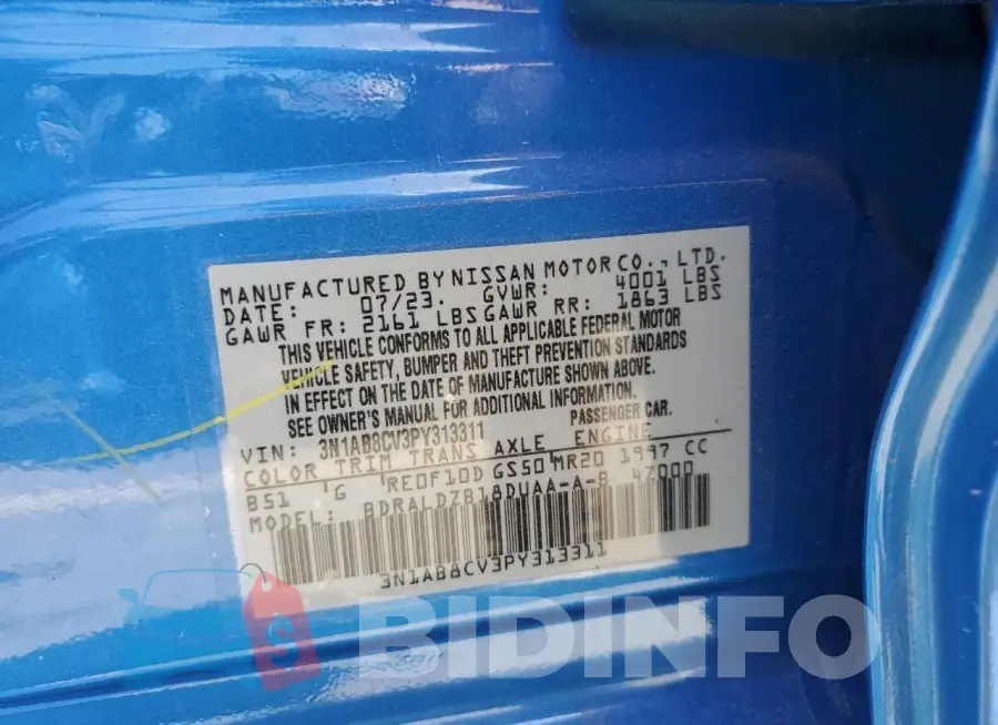 3N1AB8CV3PY313311 Photo# 12