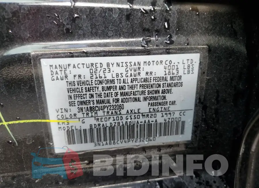 3N1AB8CV4PY232060 Photo# 12
