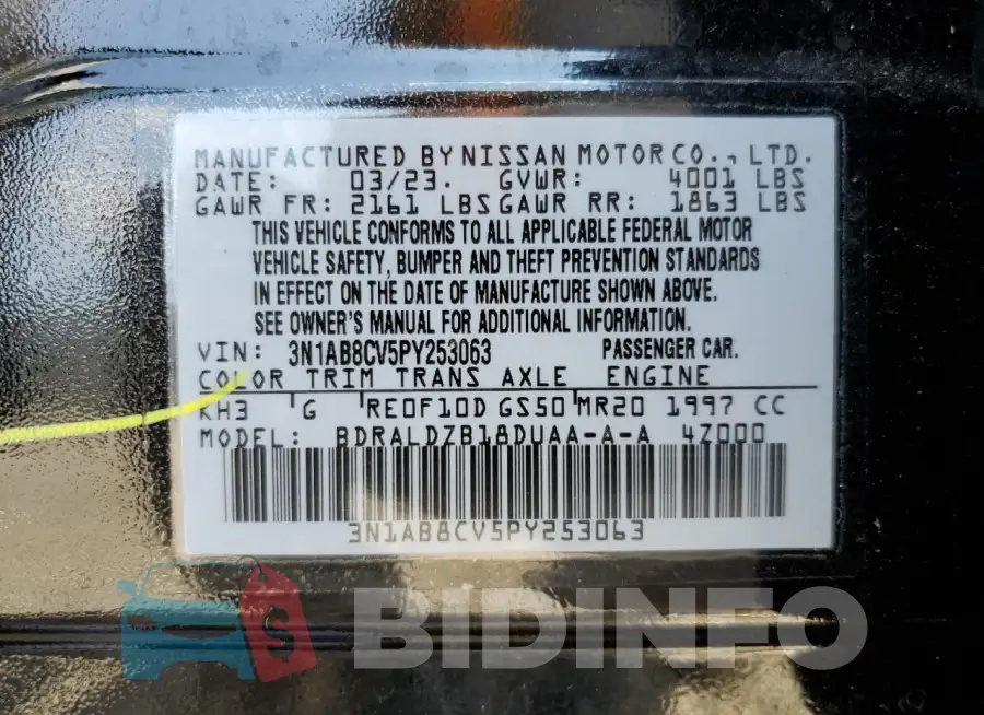 3N1AB8CV5PY253063 Photo# 12