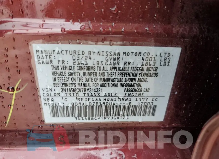 3N1AB8CV7RY314321 Photo# 13