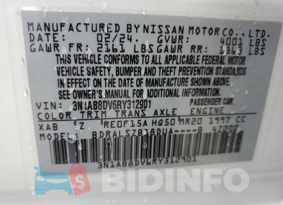 3N1AB8DV6RY312901 Photo# 13