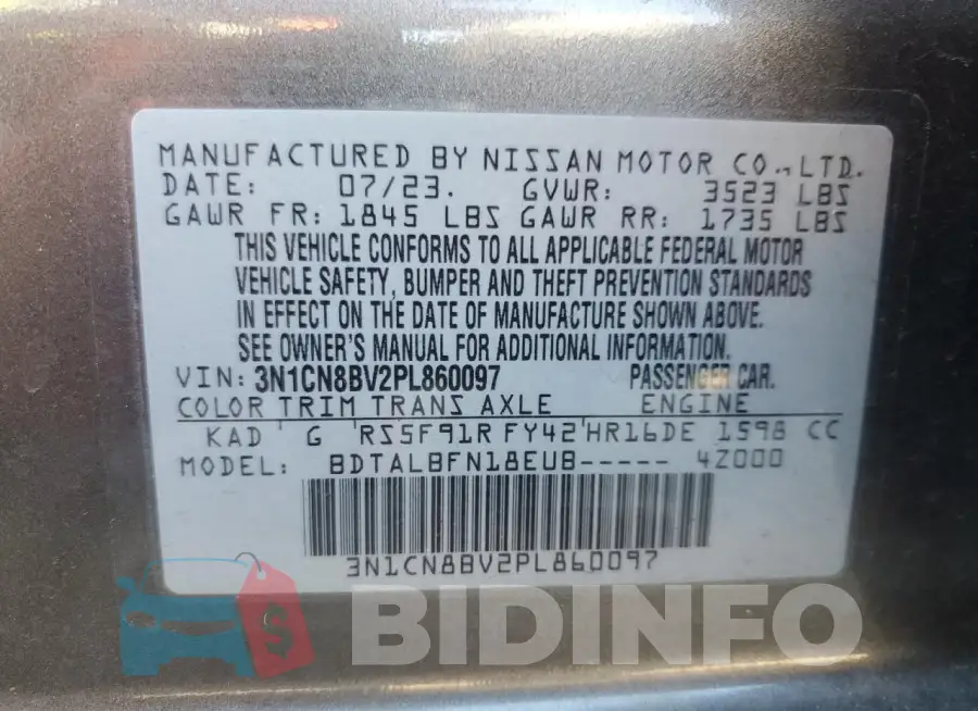 3N1CN8BV2PL860097 Photo# 12