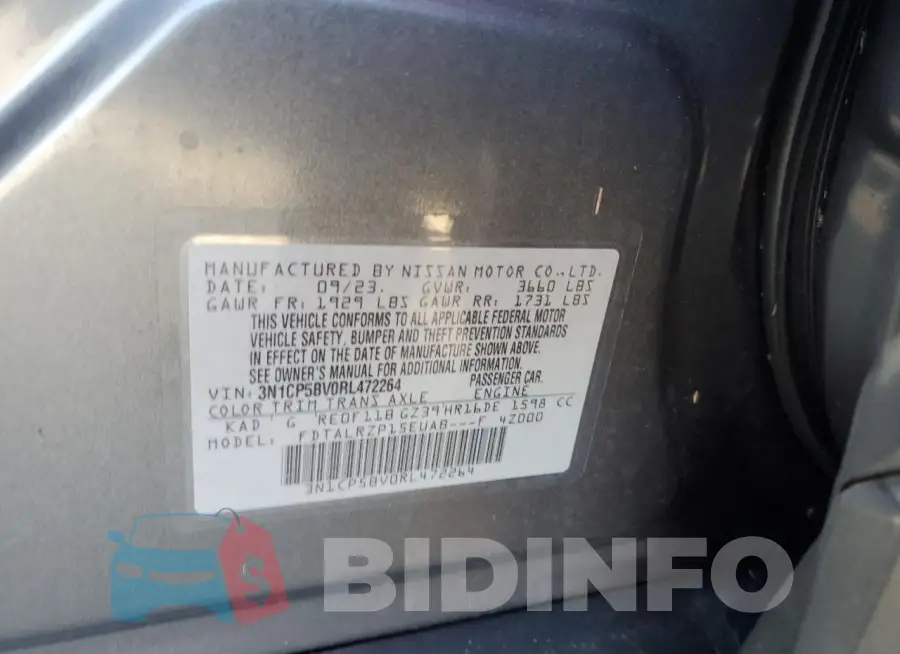 3N1CP5BV0RL472264 Photo# 13