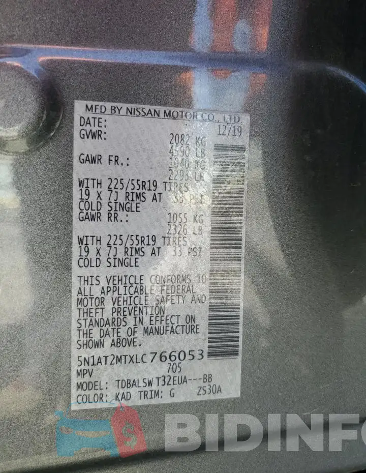 5N1AT2MTXLC766053 Photo# 13