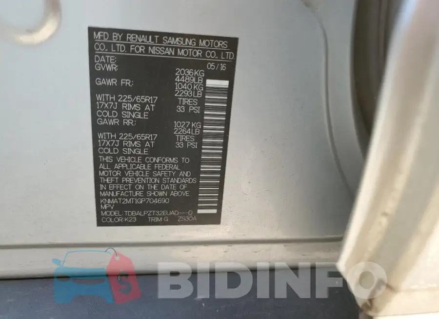 KNMAT2MT1GP704690 Photo# 14