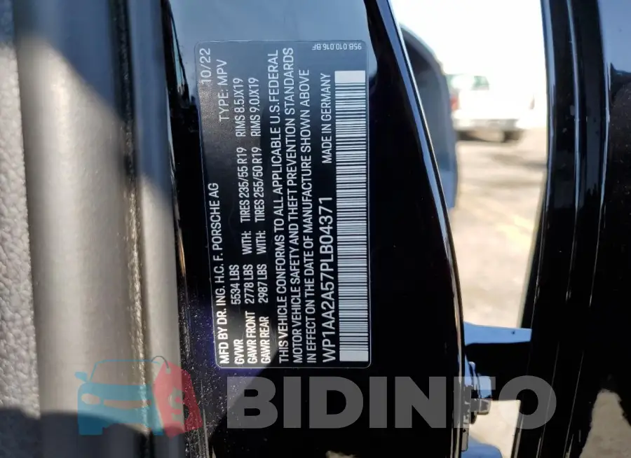 WP1AA2A57PLB04371 Photo# 13