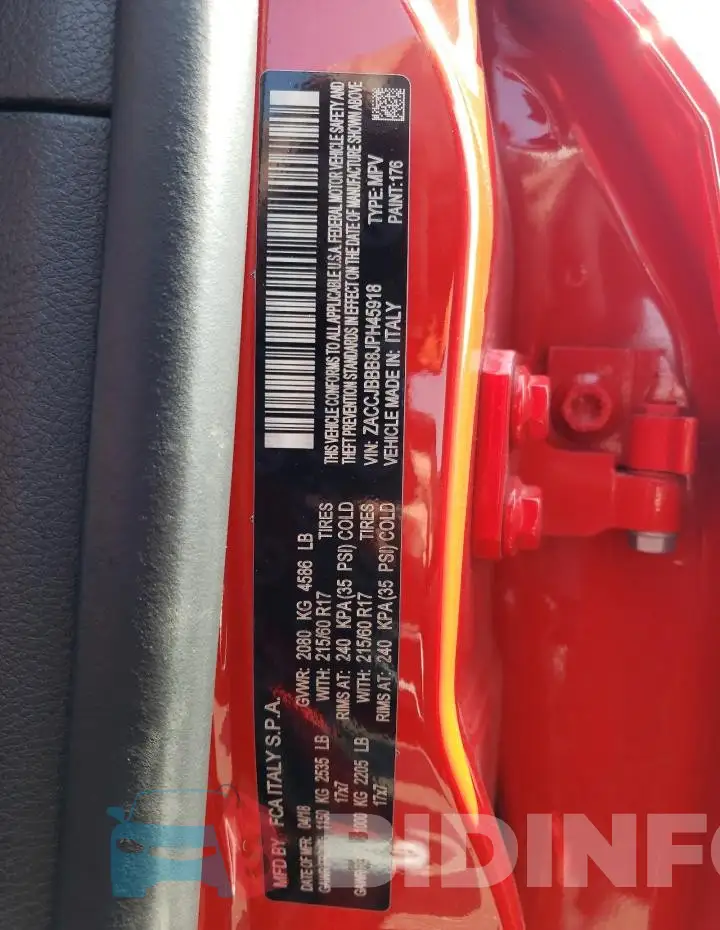 ZACCJBBB8JPH45918 Photo# 13