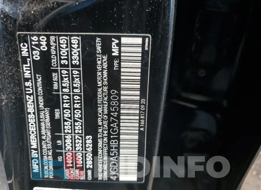 4JGDA5HB1GA745809 Photo# 12