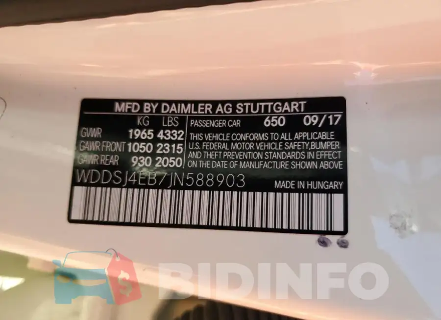 WDDSJ4EB7JN588903 Photo# 13