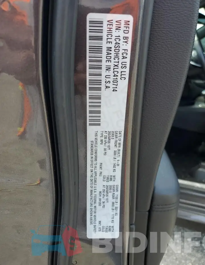 1C4SDHCTXLC410714 Photo# 12