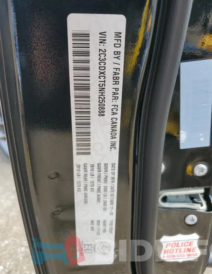 2C3CDXCT5NH250888 Photo# 12