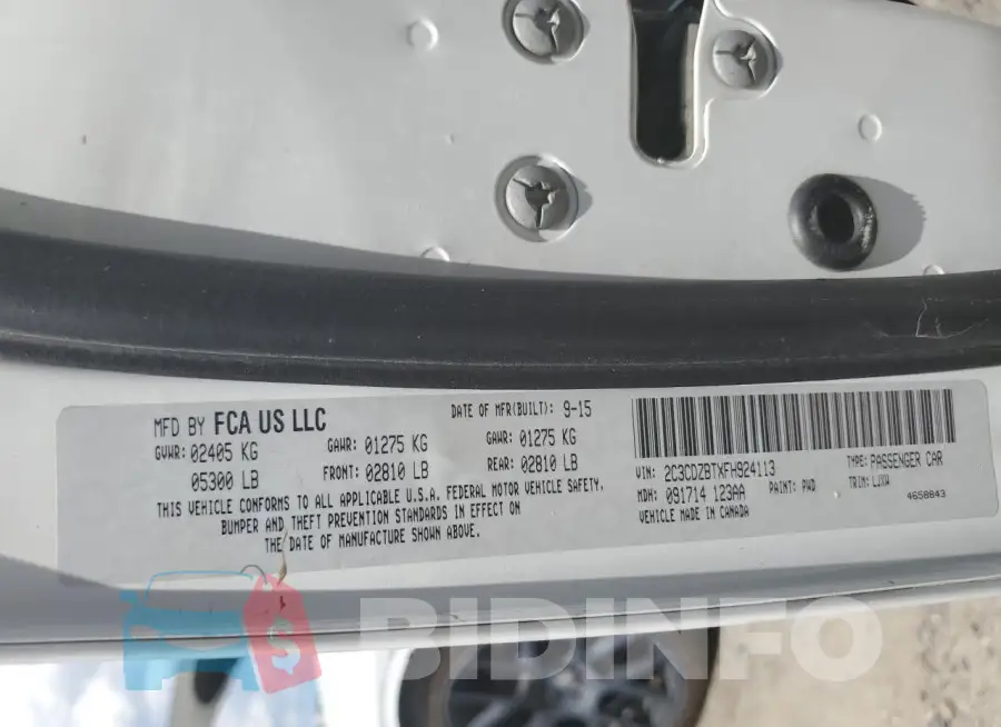 2C3CDZBTXFH924113 Photo# 12