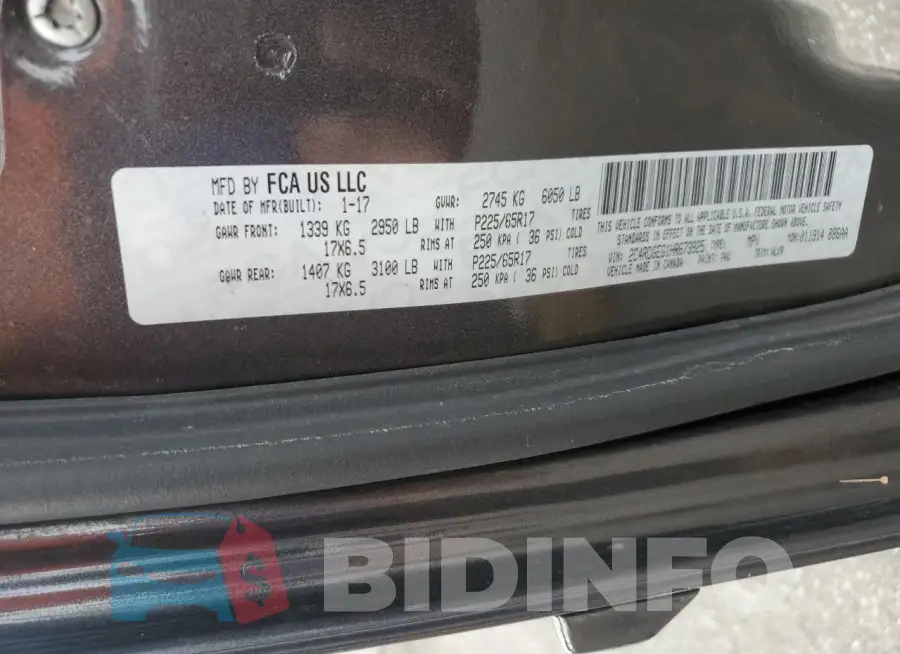 2C4RDGEG1HR673925 Photo# 13
