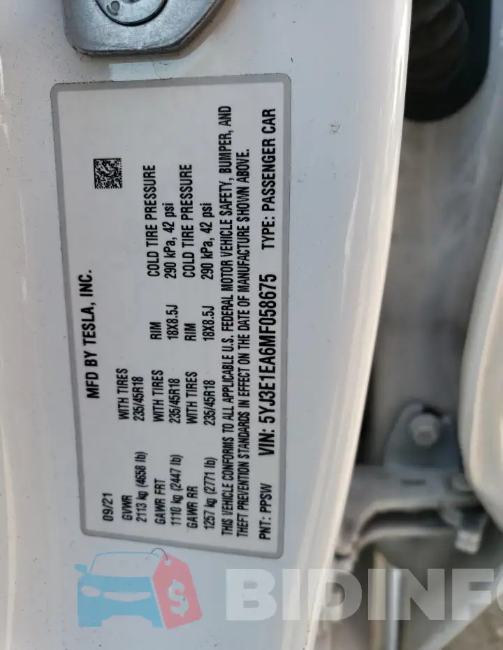 5YJ3E1EA6MF058675 Photo# 13