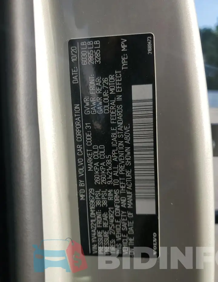 YV4A221L0M1696729 Photo# 13