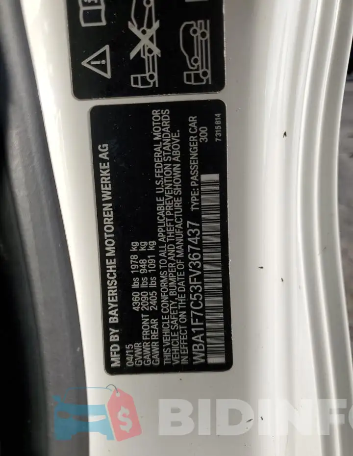 WBA1F7C53FV367437 Photo# 12