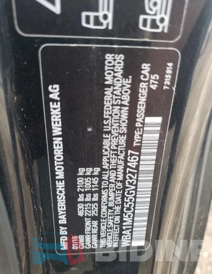 WBA1M5C55GV327467 Photo# 12