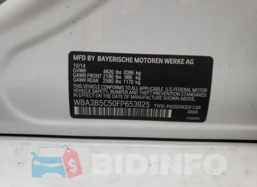 WBA3B5C50FP653825 Photo# 12