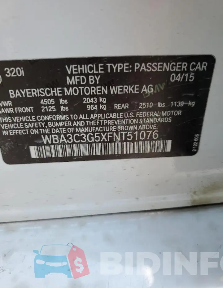 WBA3C3G5XFNT51076 Photo# 12