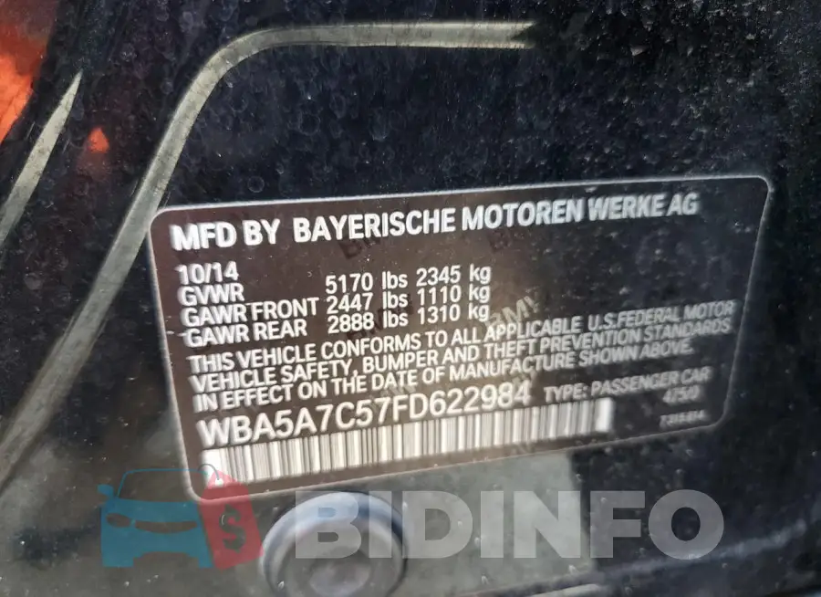 WBA5A7C57FD622984 Photo# 12
