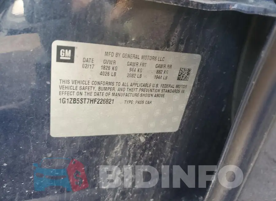 1G1ZB5ST7HF226821 Photo# 12