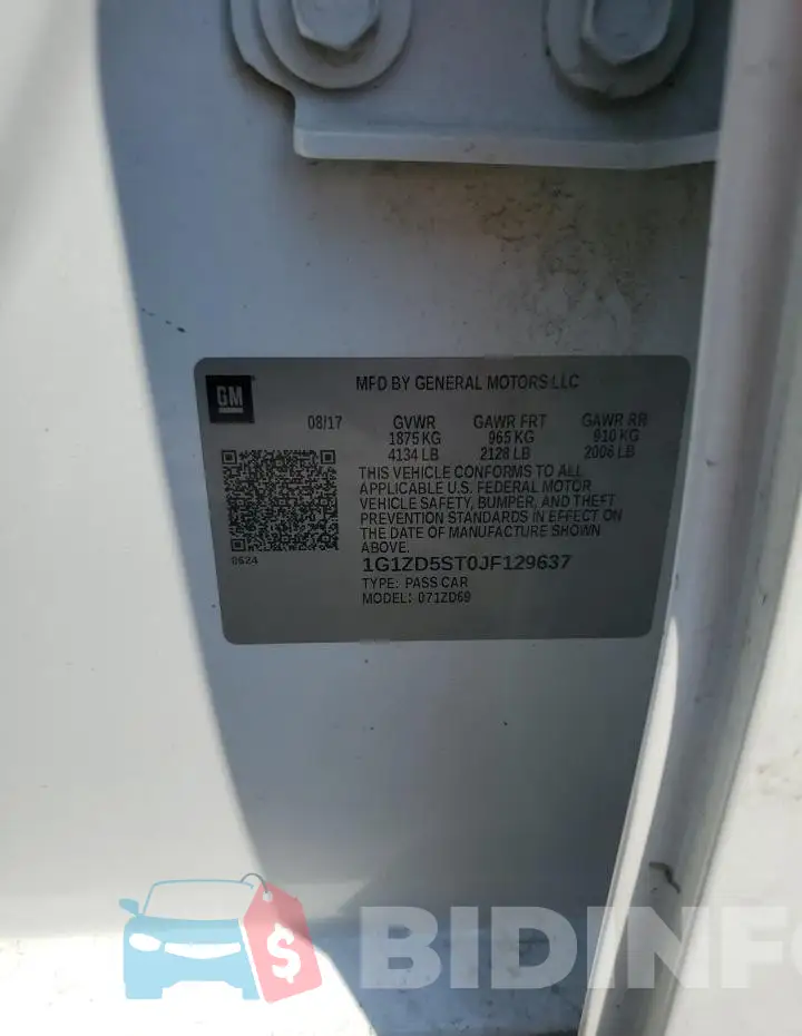 1G1ZD5ST0JF129637 Photo# 12