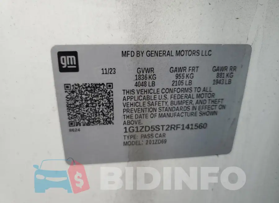 1G1ZD5ST2RF141560 Photo# 12
