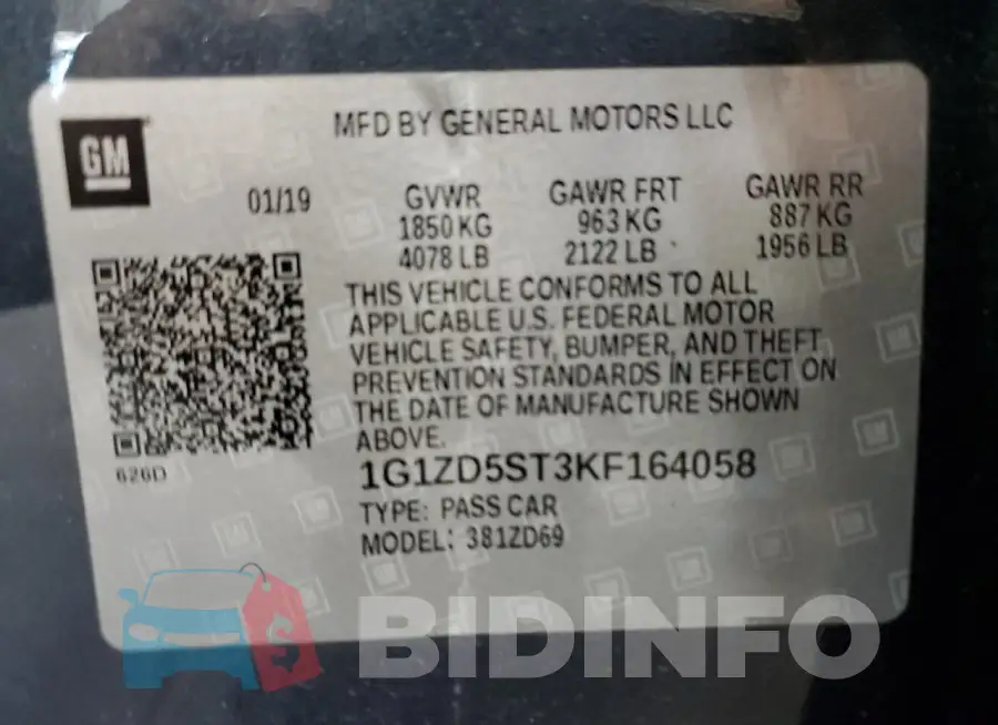 1G1ZD5ST3KF164058 Photo# 12