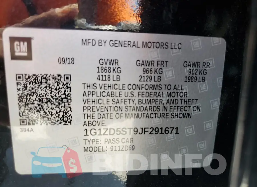 1G1ZD5ST9JF291671 Photo# 12
