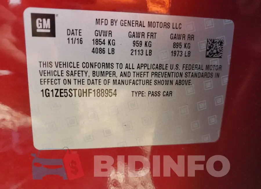 1G1ZE5ST0HF188954 Photo# 12
