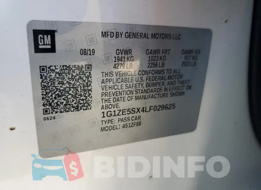 1G1ZE5SX4LF029625 Photo# 12