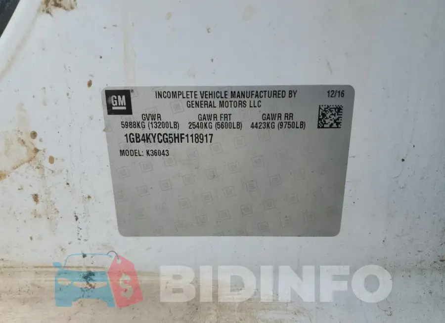 1GB4KYCG5HF118917 Photo# 12
