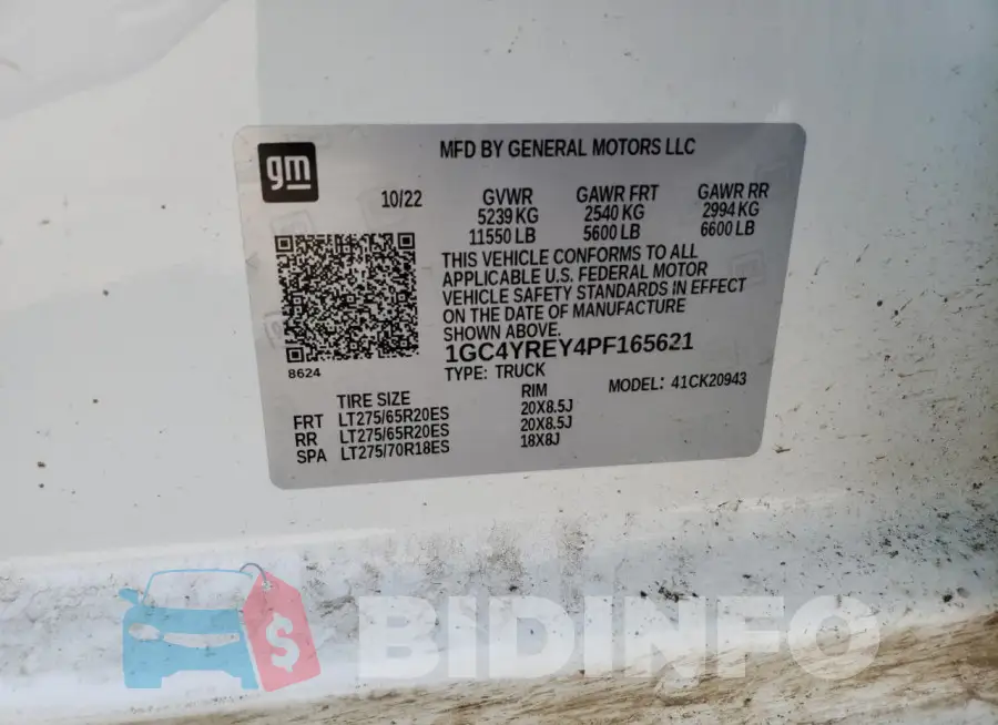 1GC4YREY4PF165621 Photo# 13