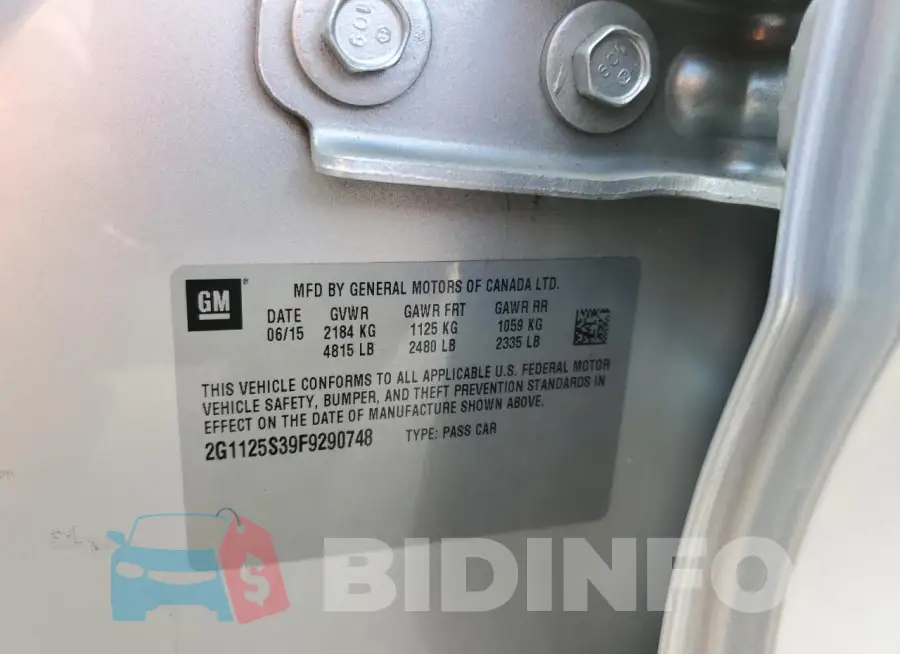 2G1125S39F9290748 Photo# 12