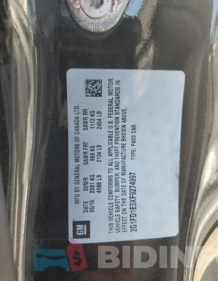 2G1FD1E3XF9274997 Photo# 12