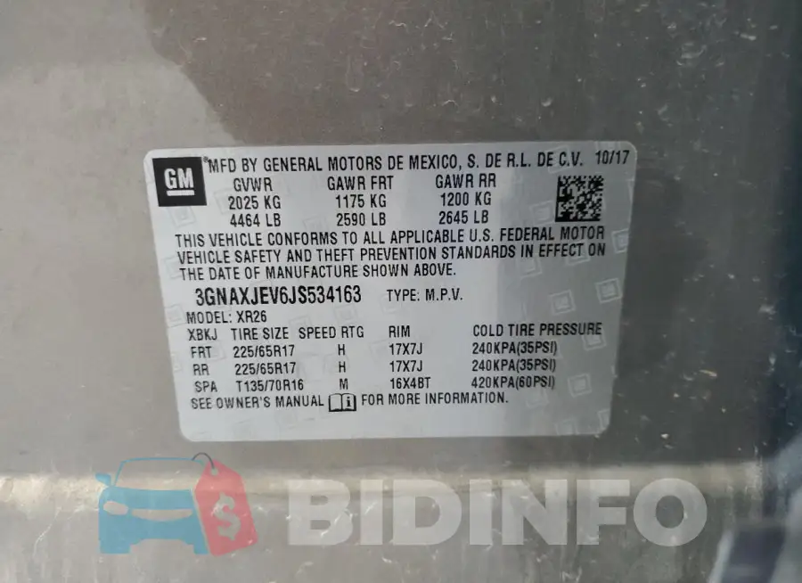 3GNAXJEV6JS534163 Photo# 13
