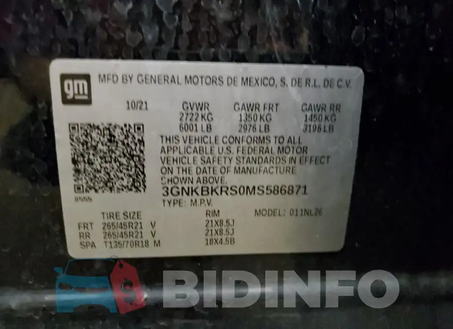 3GNKBKRS0MS586871 Photo# 12